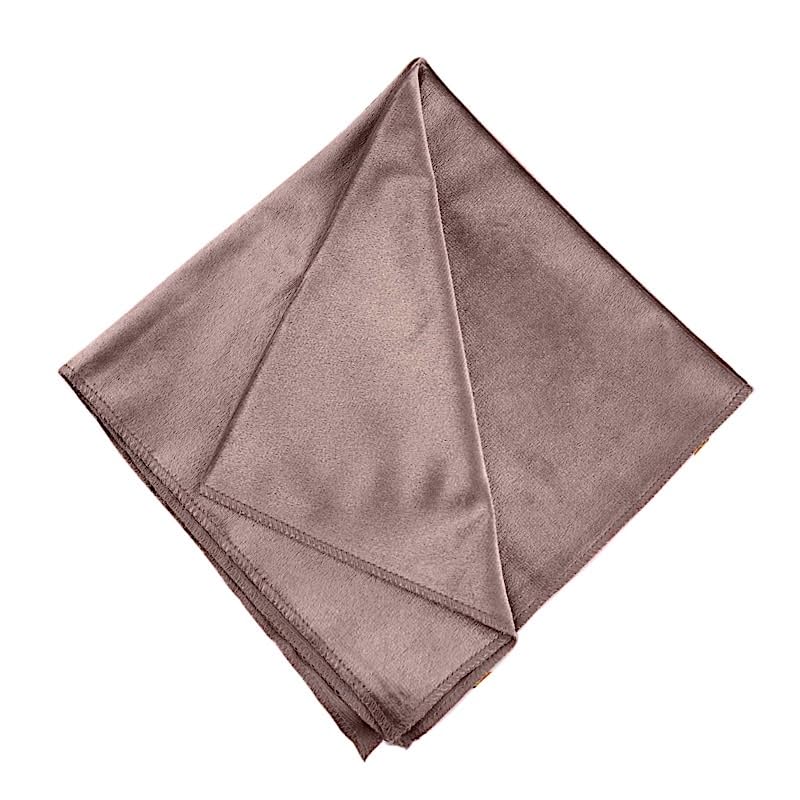 Premium Velvet Napkins 20x20 Inch - Dusty Rose for Wedding & Dinner Decor