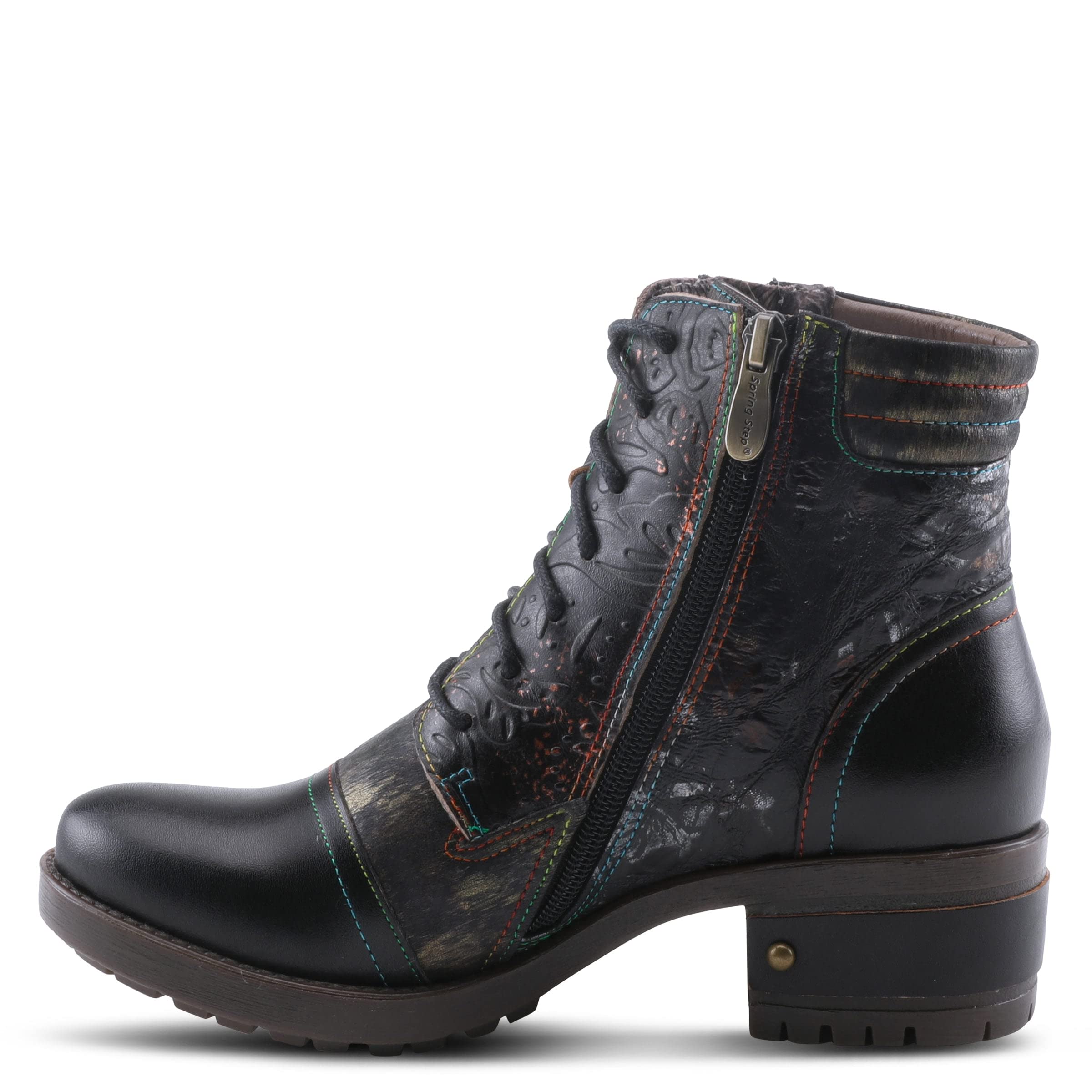 Spring Step L'Artiste Women's Sunsetride Boot - Comfortable Ankle Boots for Women, Fashionable Leather Booties with Side Zipper - Perfect for Casual Outfits, Office Wear & Fall Fashion