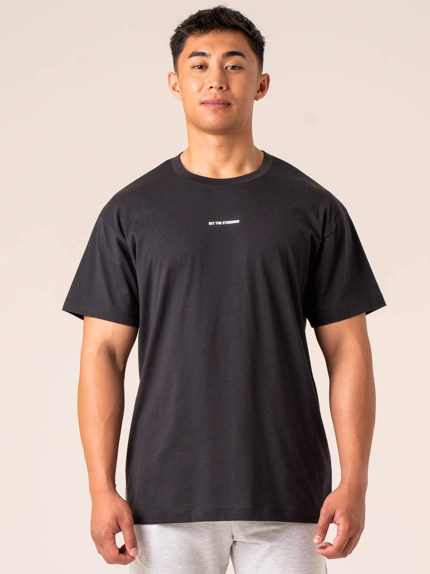 Emerge Oversized T-Shirt for Men & Women - Faded Black Vintage Style - Perfect for Casual Wear, Street Fashion & Layering