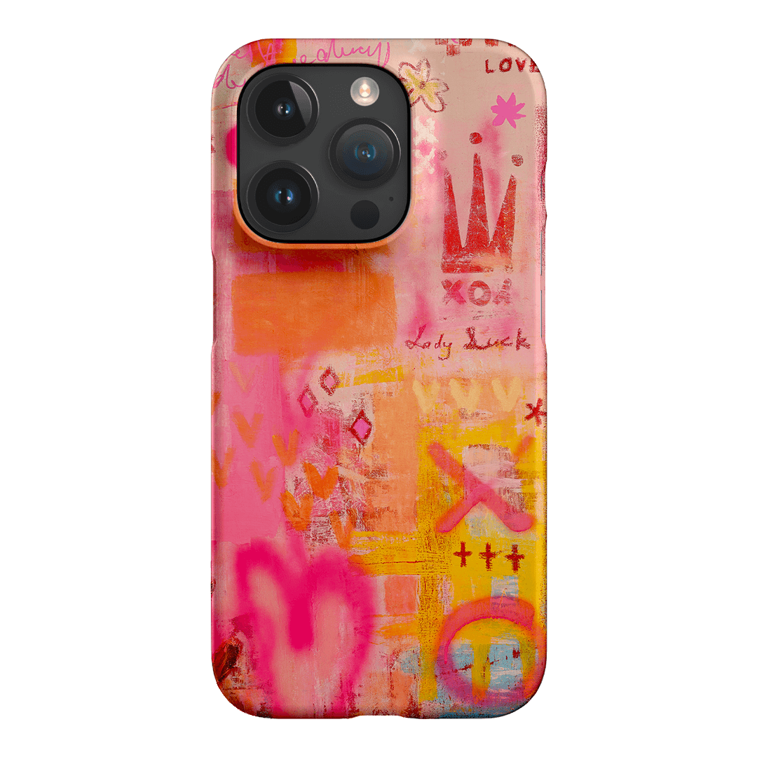 Stylish Lady Luck Phone Case for iPhone & Samsung - Protective & Trendy Design for Everyday Use & Gifting