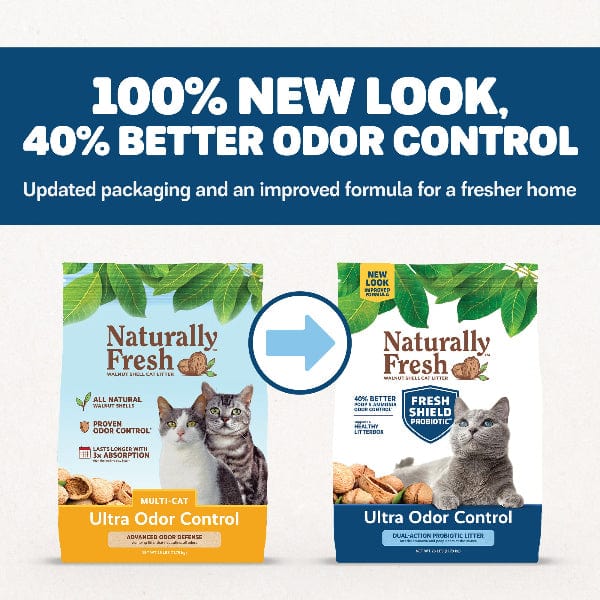 Naturally Fresh Multi Cat Ultra Odor Control Cat Litter - 100% Natural, Low Dust, Long-Lasting for Multiple Cats - Perfect for Homes with 2+ Cats & Odor-Sensitive Environments