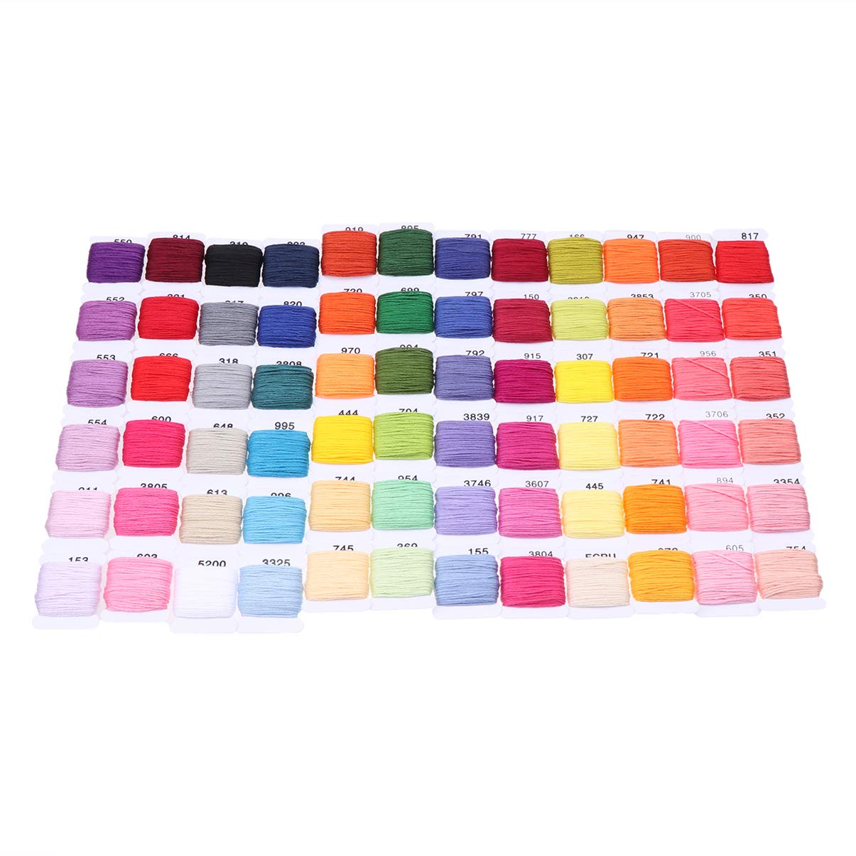 SUPVOX 72-Skein Colorful Embroidery Floss Set - Rainbow Thread for Friendship Bracelets, Cross Stitch & DIY Crafts (Includes Floss Bobbins) - Perfect for Handmade Jewelry, Scrapbooking & Home Decor Projects