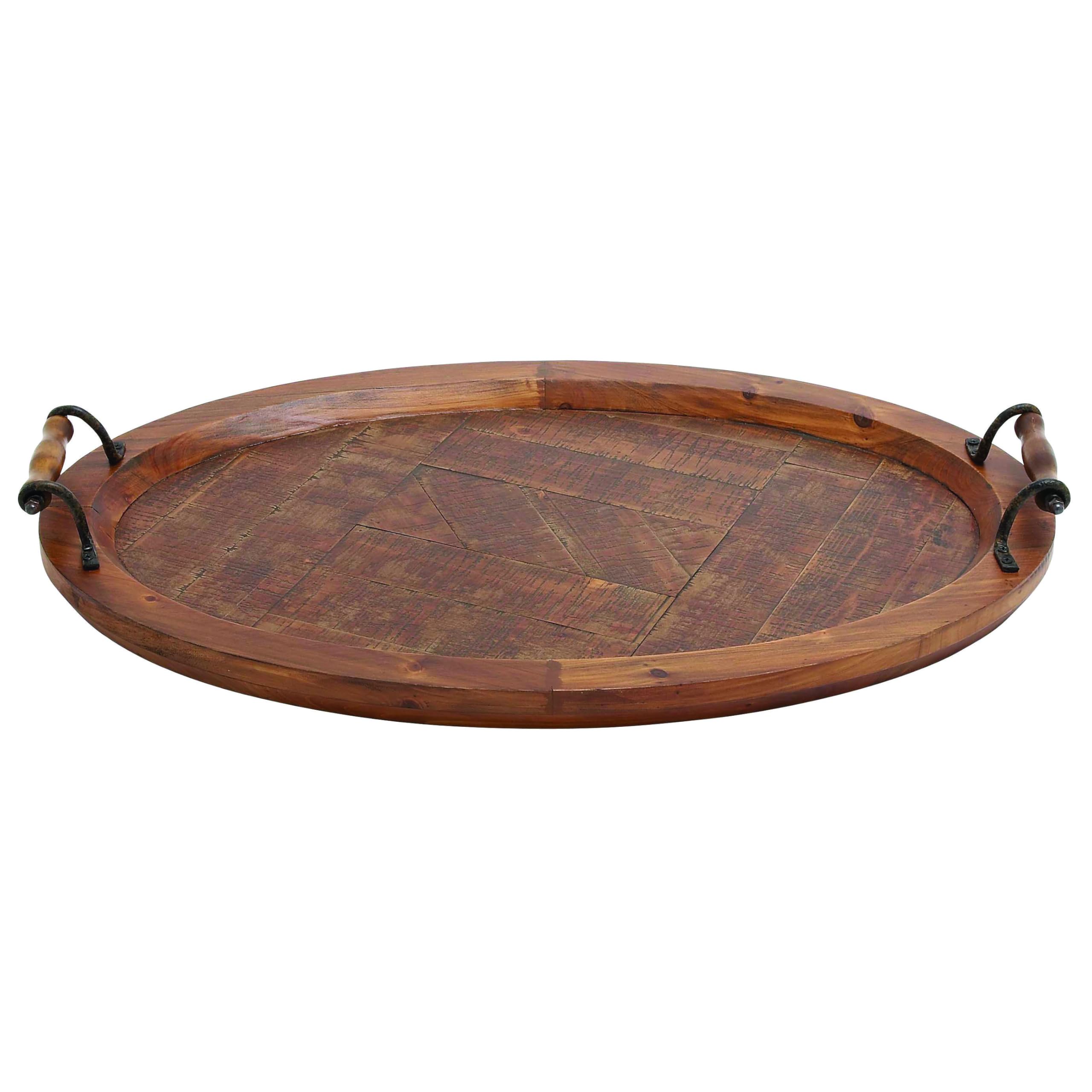 Deco 79 Large Wooden Ottoman Serving Tray - 29