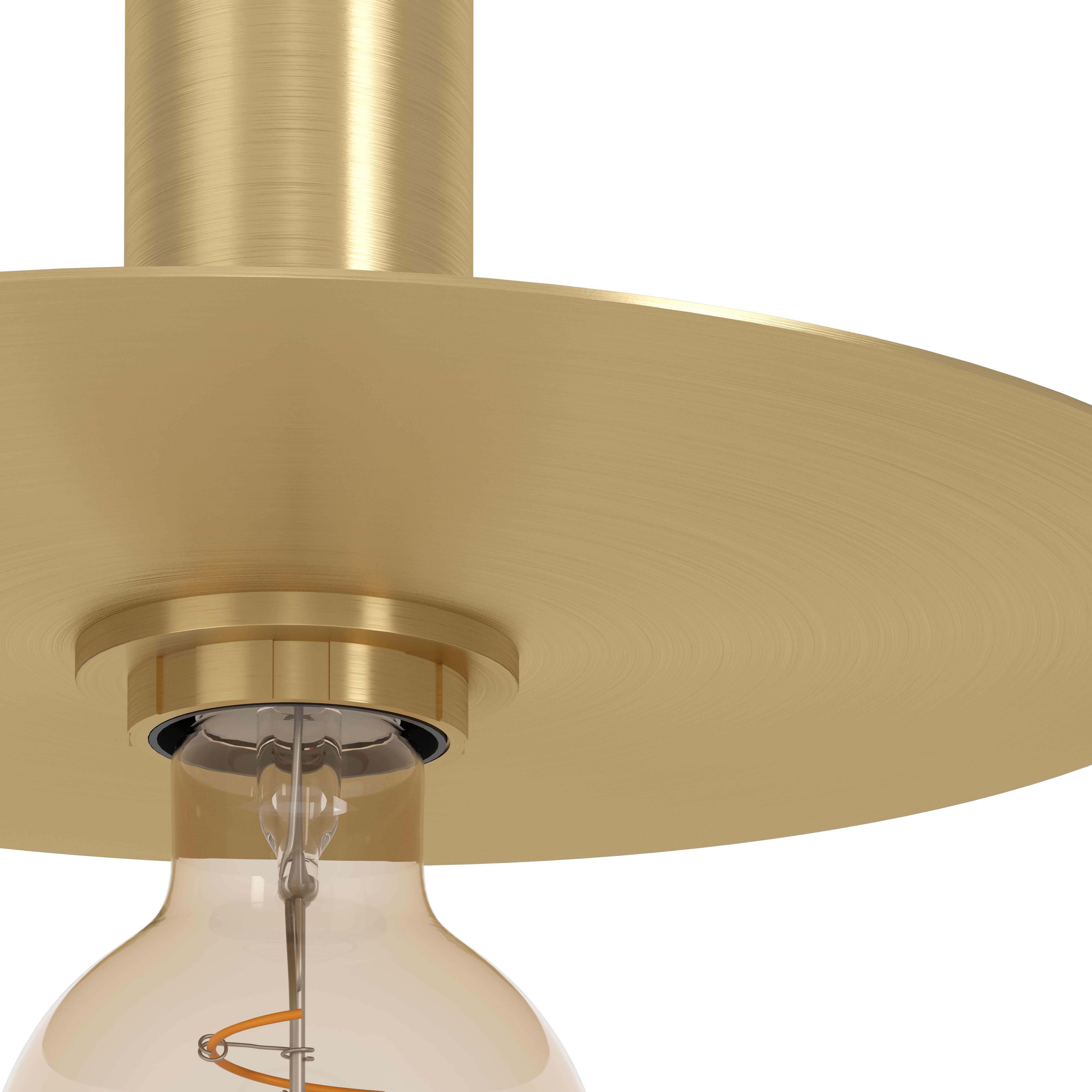 Eglo Escandell Modern Brass Floor Lamp - Adjustable Height, Dimmable Light for Living Room, Bedroom & Office - Elegant Home Decor Lighting
