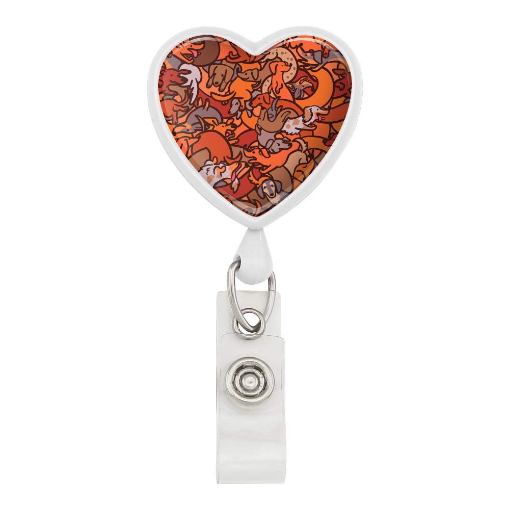 Wiener Dog Lanyard Retractable ID Holder - Dachshund Design for Work & Events