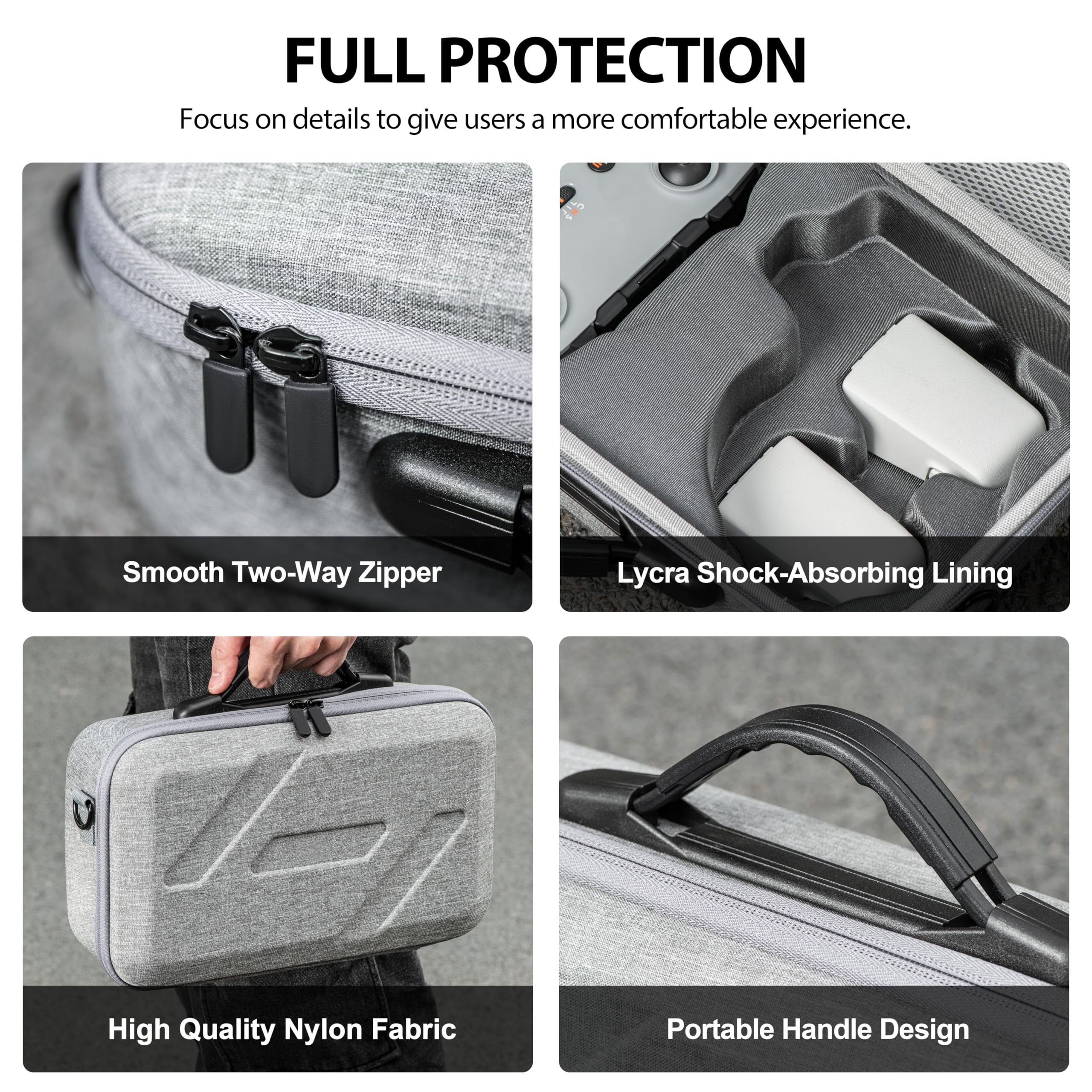 DJI Flip Fly More Combo Shoulder Bag - Portable Carrying Case for DJI Flip Drone with 3 Battery Slots & RC 2/N3 Controller Storage - Perfect for Travel, Outdoor Adventures & Drone Accessories Protection