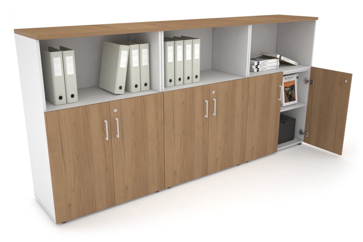 Medium Storage Cabinet with Small Doors - 2400W x 1170H x 450D - Perfect for Uniform Storage in Offices, Schools, and Retail Spaces
