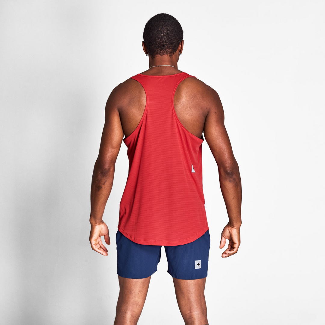 SAYSKY Men's Running Singlet - Lightweight & Breathable Workout Shirt for Jogging, Gym & Training - Moisture Wicking Activewear Top for Men