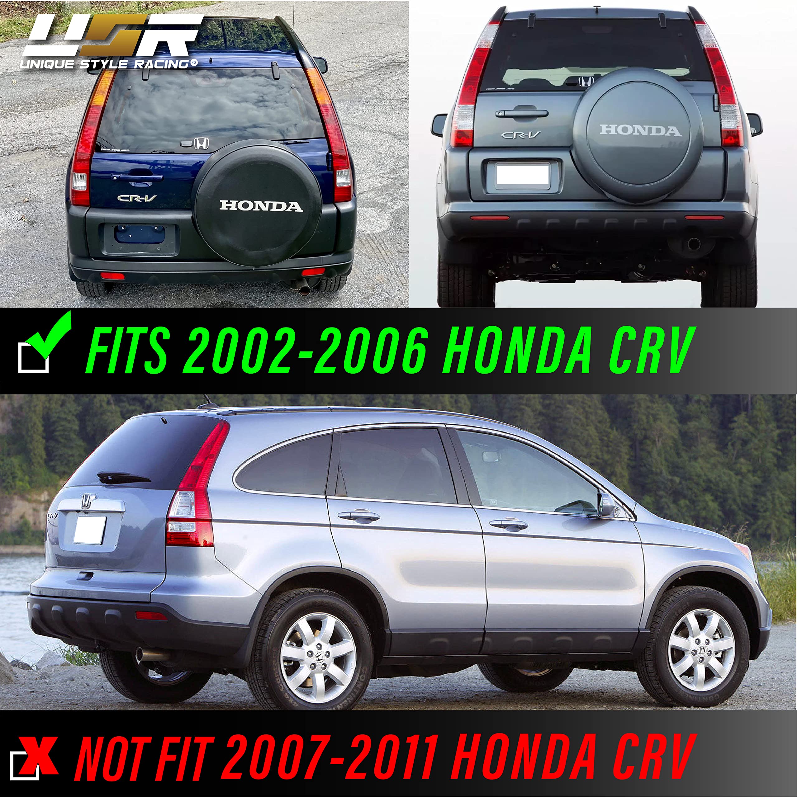 Smoke LED Tail Lights for 2002-2006 Honda CR-V - DEPO USR DEPO 02-06 CRV Rear Lamps Set (Left & Right) - Enhanced Visibility & Style for Night Driving & Custom Car Upgrades