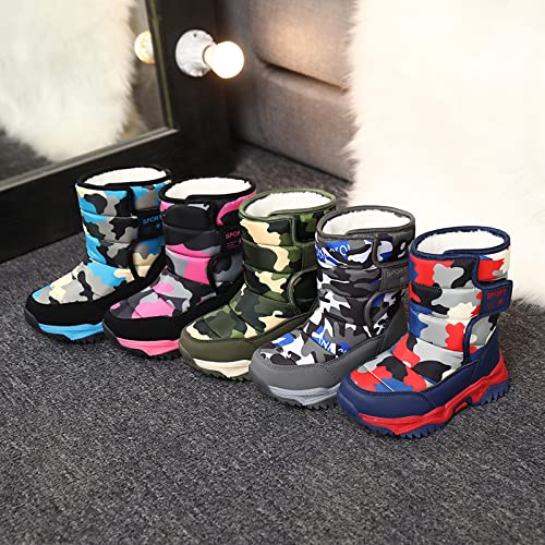 ELIOGN Kids Snow Boots for Girls & Boys - Waterproof Winter Boots with Slip-Resistant Sole for Toddler, Little Kid & Big Kid - Perfect for Outdoor Play, Snowy Weather & Cold Climates