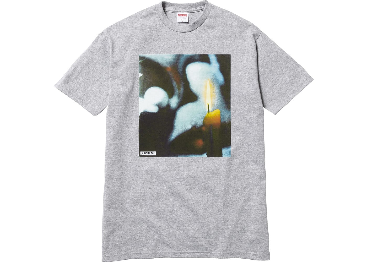 Supreme Candle T-Shirt - Heather Grey Cotton Streetwear Tee for Men & Women | Perfect for Casual Wear, Street Fashion & Gift Giving