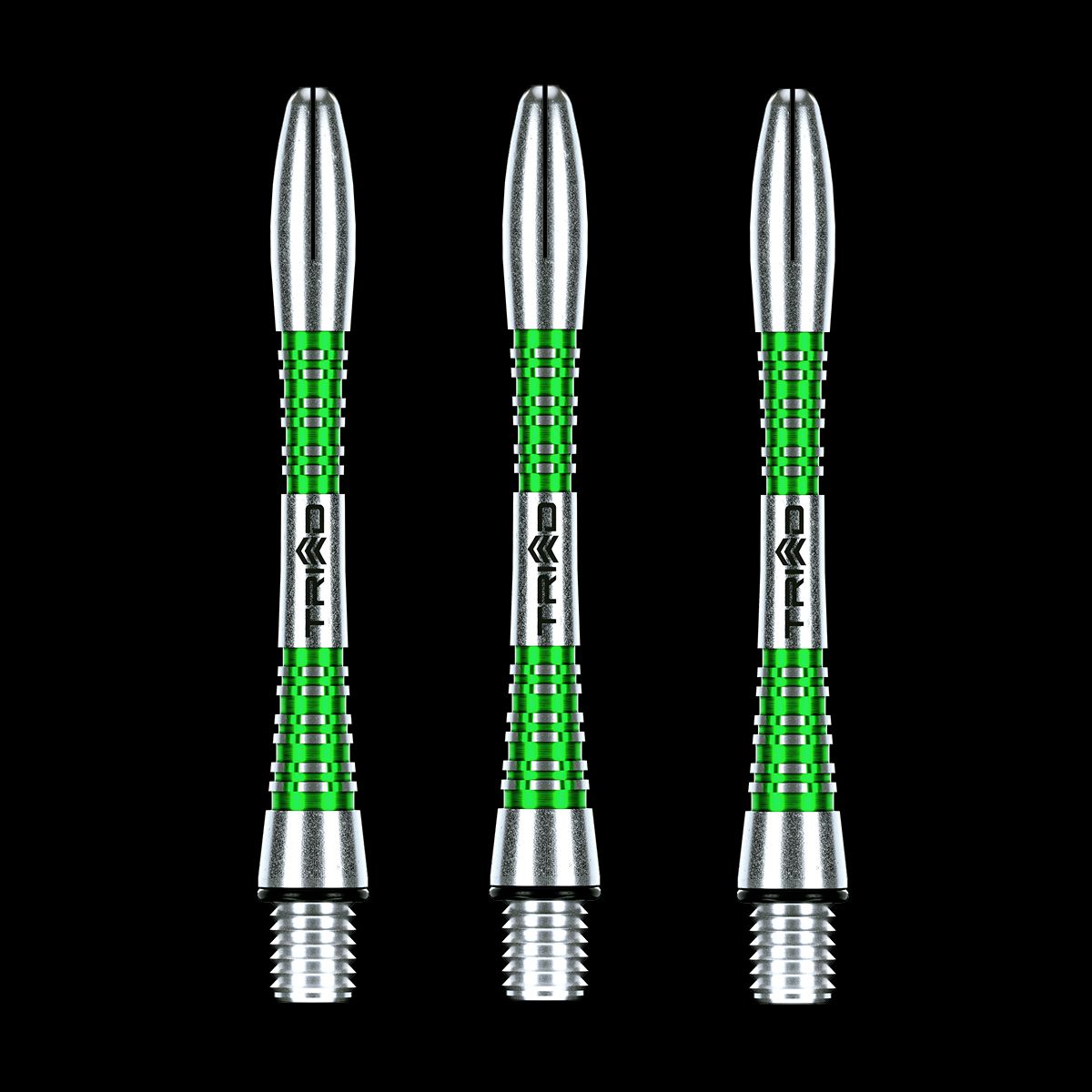 WINMAU Triad Green Aluminum Dart Shafts - Professional Darts Accessories for Home, Bar & Tournament Play