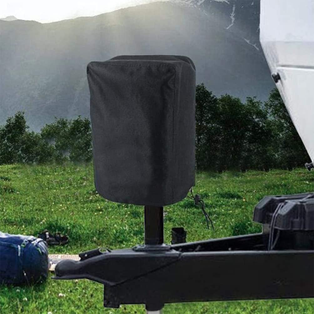 Wakauto Electric RV Jack Cover - Heavy Duty Polyester Trailer Tongue Protector for Travel Trailers, Camper, 5th Wheel | Weatherproof & Durable Protection for Outdoor Use