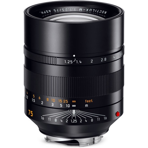 Leica NOCTILUX-M 75mm f/1.25 ASPH Lens for M-Mount Cameras - Perfect for Low Light Photography, Portraits & Professional Videography