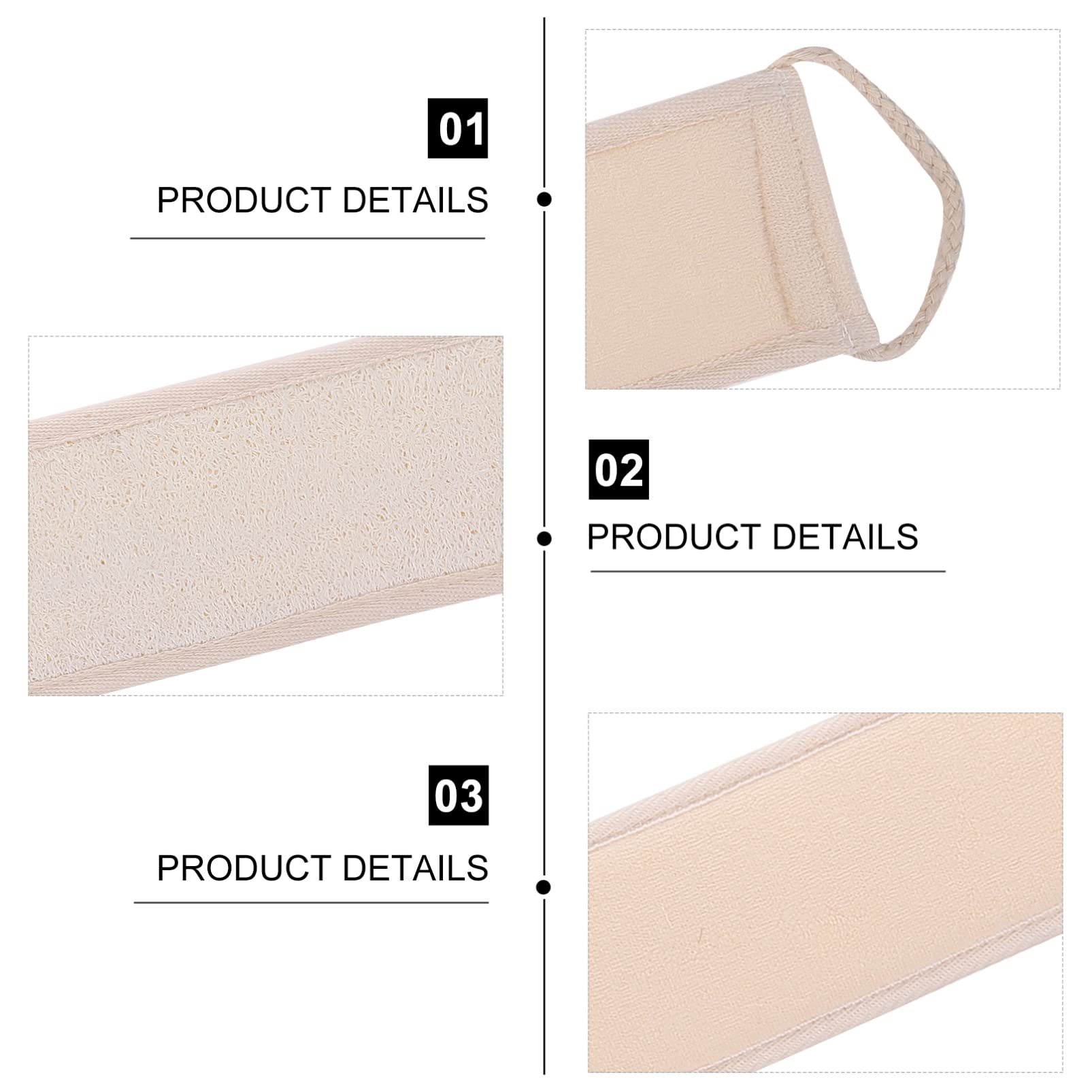 Natural Exfoliating Loofah Back Scrubber - 2 Pack Long Strap Body Shower Sponge for Deep Cleansing & Skin Renewal | Perfect for Back Exfoliation, Shower & Bath Use