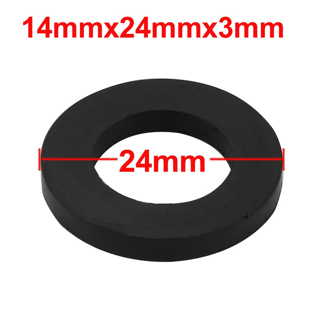 Nitrile Rubber Flat Washers 14x24x3mm - 30 Pack - Durable Sealing Gaskets for Faucet, Pipe & Water Hose Connections - Perfect for Plumbing Repairs, Leak Prevention & DIY Home Maintenance
