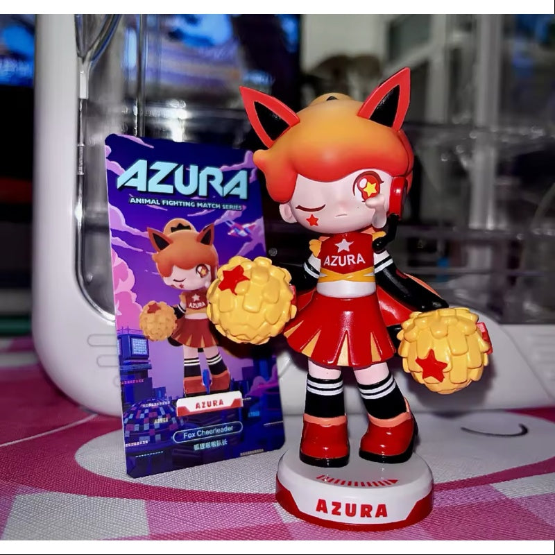 AZURA Animal Fighting Match Series Fox Cheerleader Costume - Cute Fox Mascot Outfit for Sports Games, Halloween & Cosplay Parties