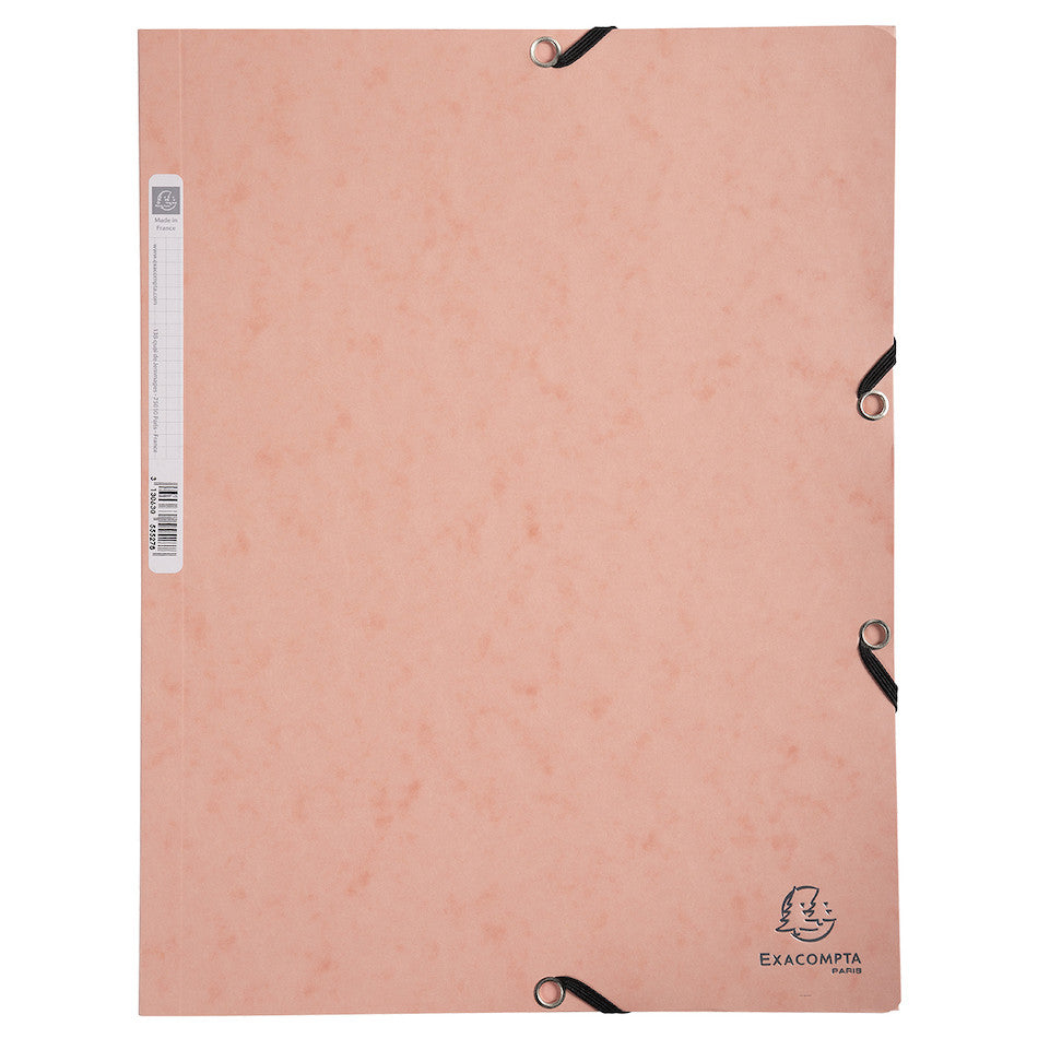 Exacompta Aquarel A4 3-Flap Folder in Coral - Premium Document Organizer for Office, School & Home Use