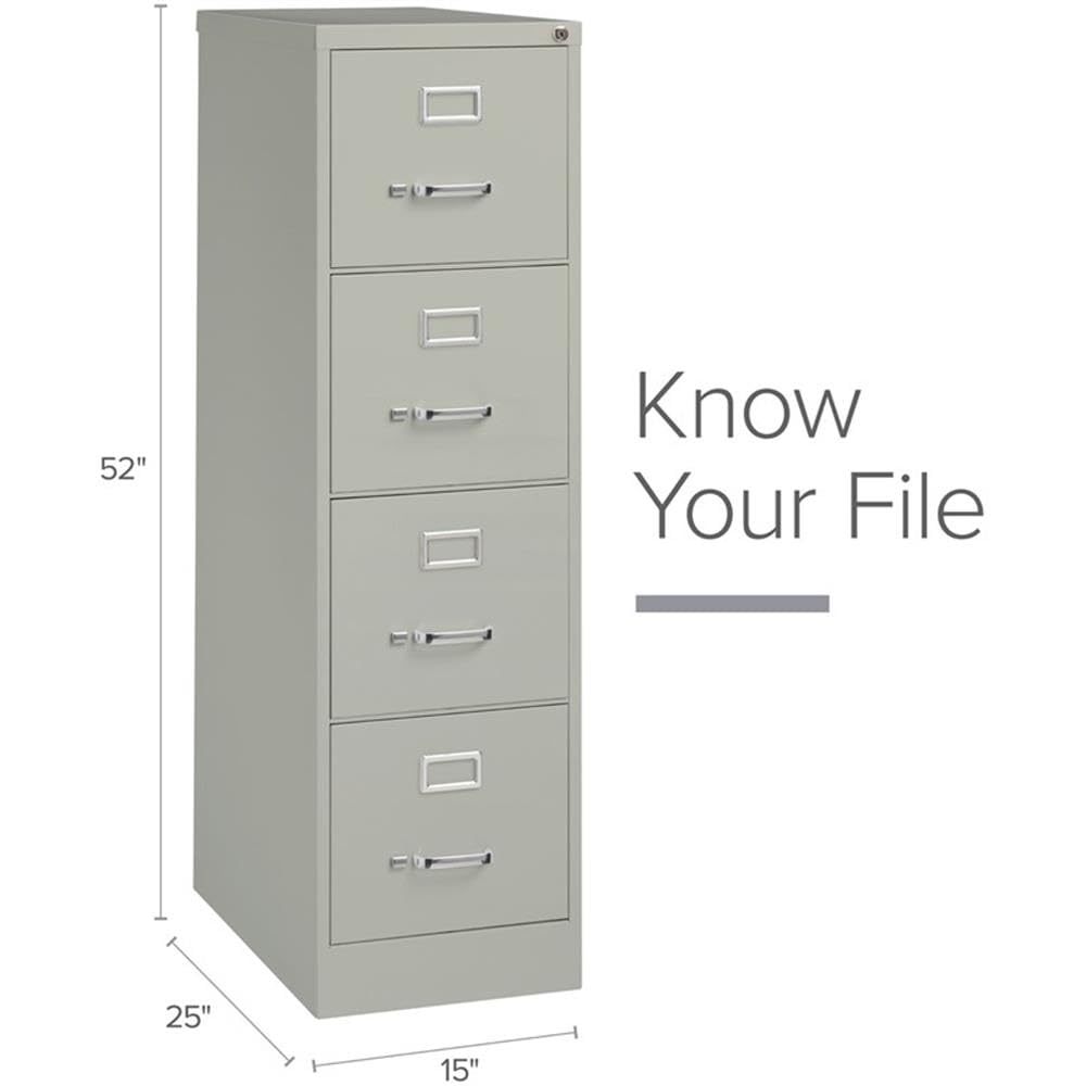 Hirsh 17547 Letter Size File Cabinet - Light Gray Office Storage for Documents & Folders - Perfect for Home, Office & School Organization