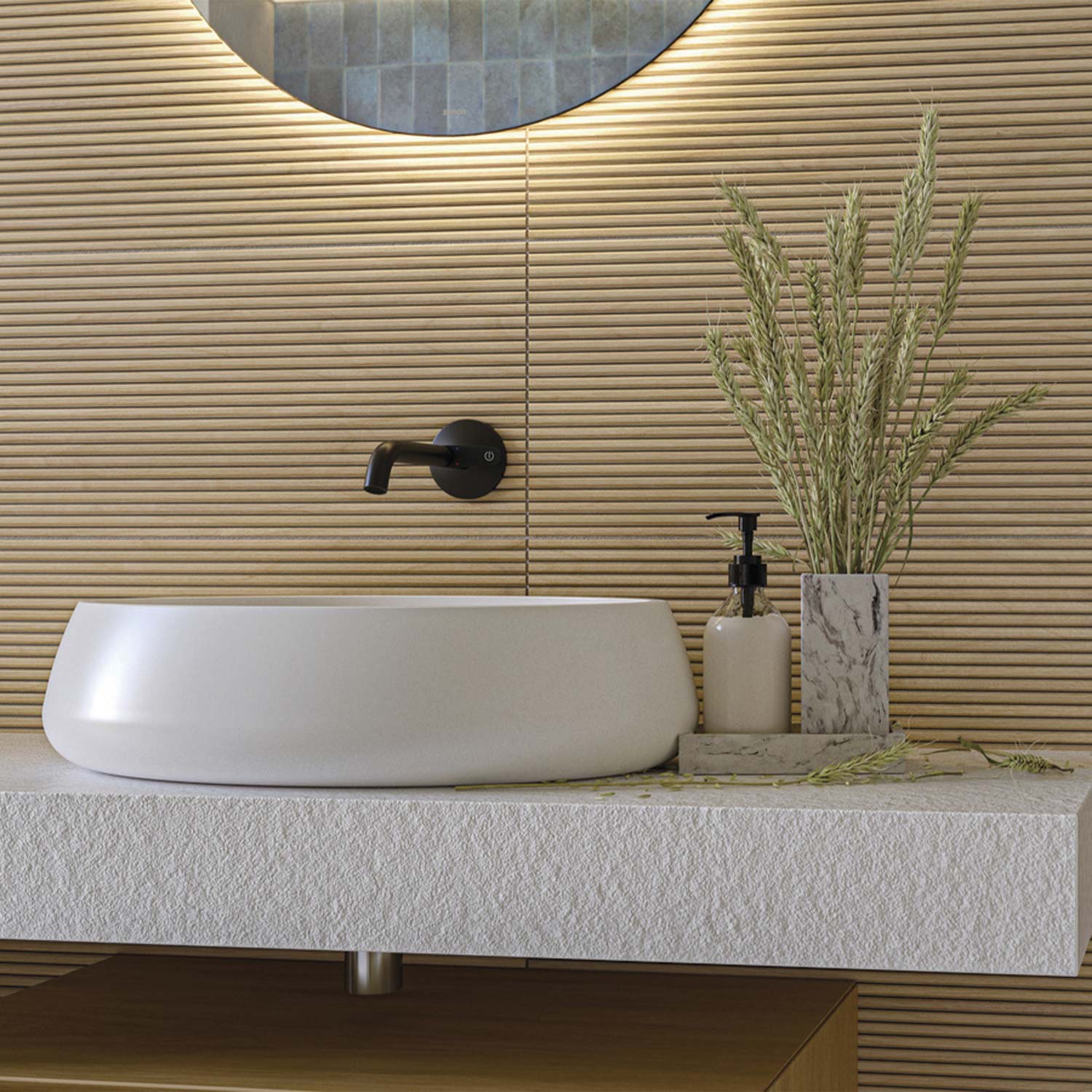DAX ELIPSE Matte Finish Vessel Sink - Modern Bathroom Vanity Sink for Contemporary Home Decor, Perfect for Powder Rooms and Master Baths