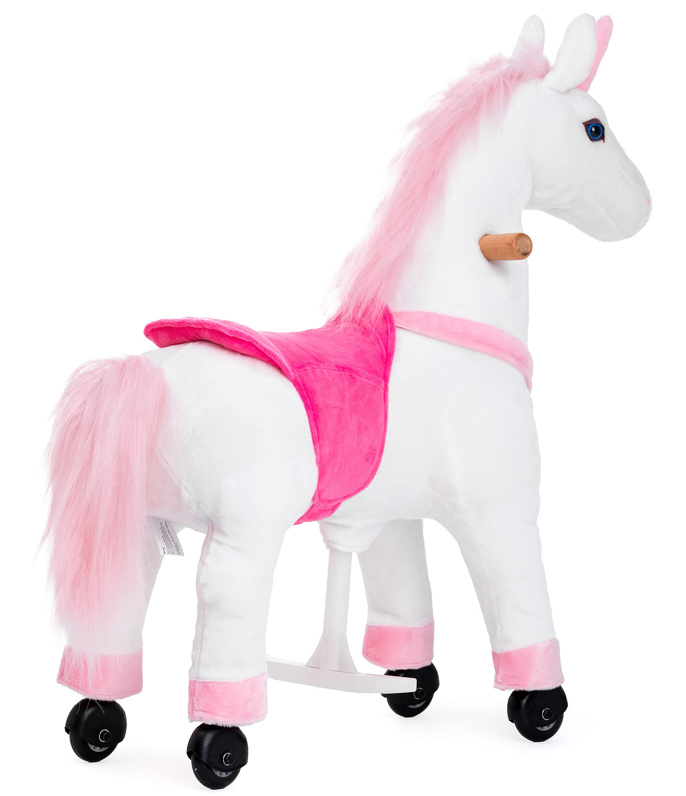 Premium Ride-On Unicorn Toy for Kids Ages 3-5 - Soft Plush Walking Horse with Wheels (29.92