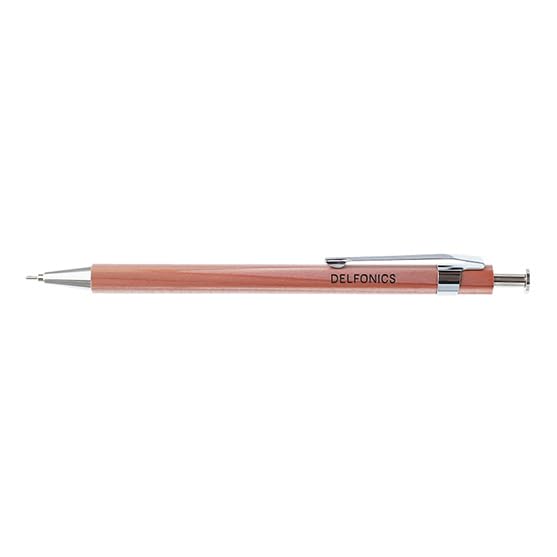 Delfonics Mini Wood Ball Pens - 5 Inch Red Fine Point Writing Pens for Journaling, Note Taking & Office Use