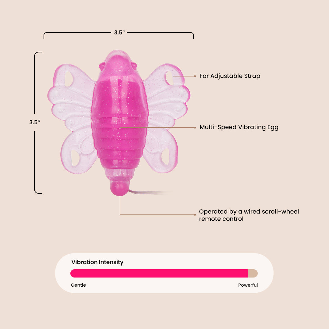 Venus Butterfly® Original Hands-Free Clitoral Stimulator with Wired Remote Control - Perfect for Solo Play & Couples Intimacy