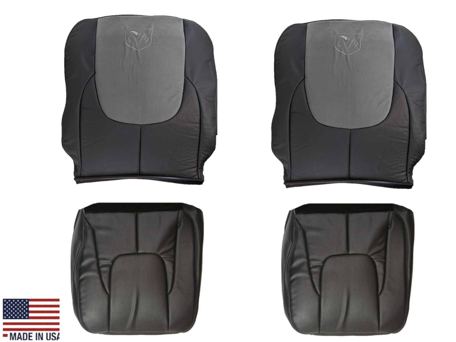 2004-2005 Dodge Ram 1500 2500 3500 Laramie Single Cab Work Truck Replacement Seat Covers - Dark Slate Gray - Durable Custom Fit for Heavy Duty Trucks - Perfect for Construction, Farming & Off-Road Use