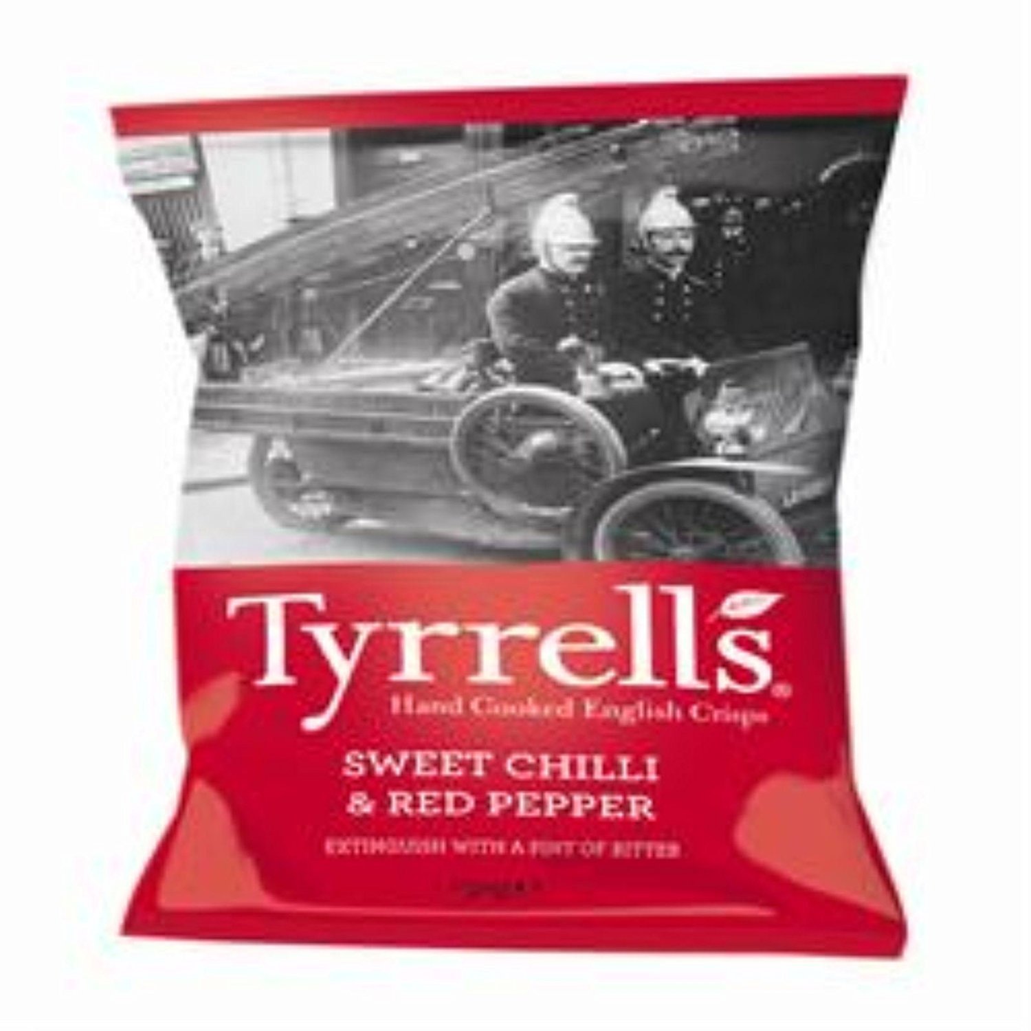Tyrrell's Sweet Chilli & Red Pepper Potato Chips 150g - Crunchy British Snacks for Parties, Picnics & Movie Nights - Gluten Free Crisps