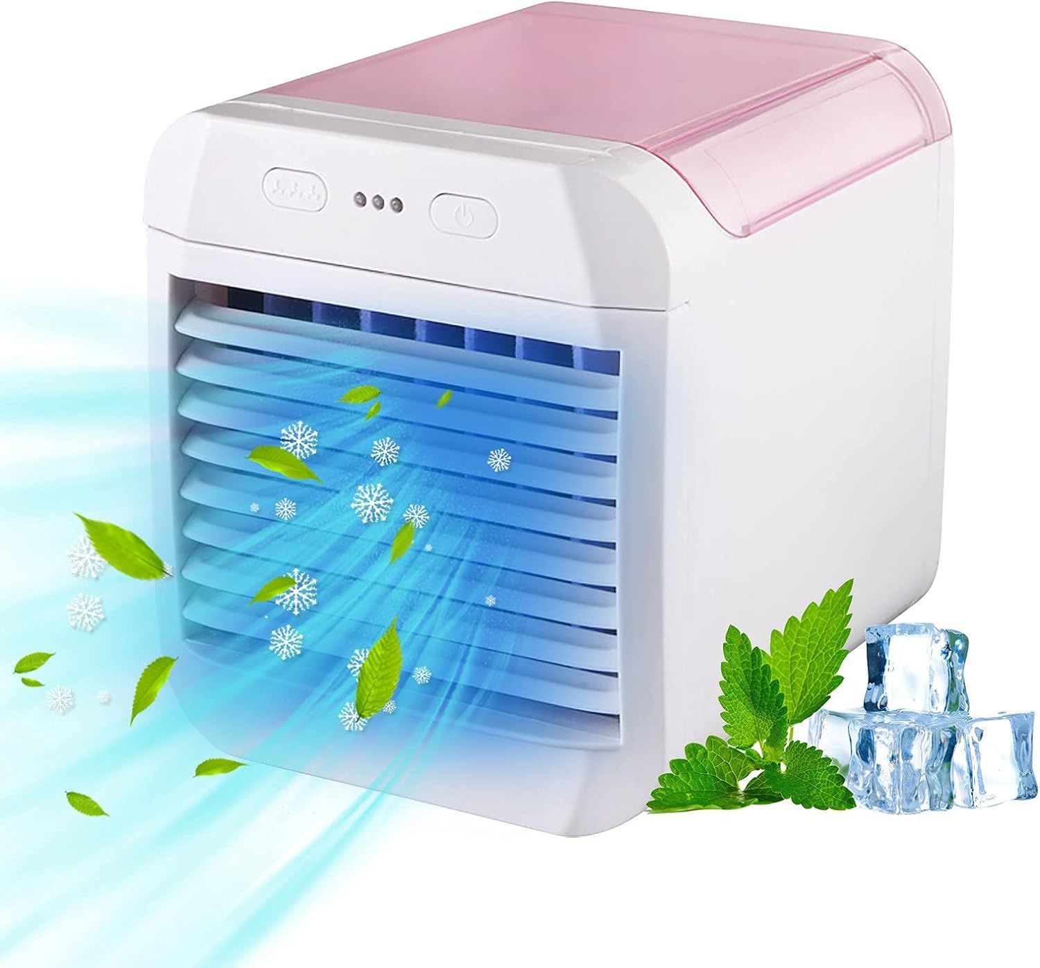 Portable Air Conditioner Fan with USB Power, Mini Air Cooler & Humidifier, Ultra Quiet Personal Cooling Fan for Home, Office, Travel, and Outdoor Use