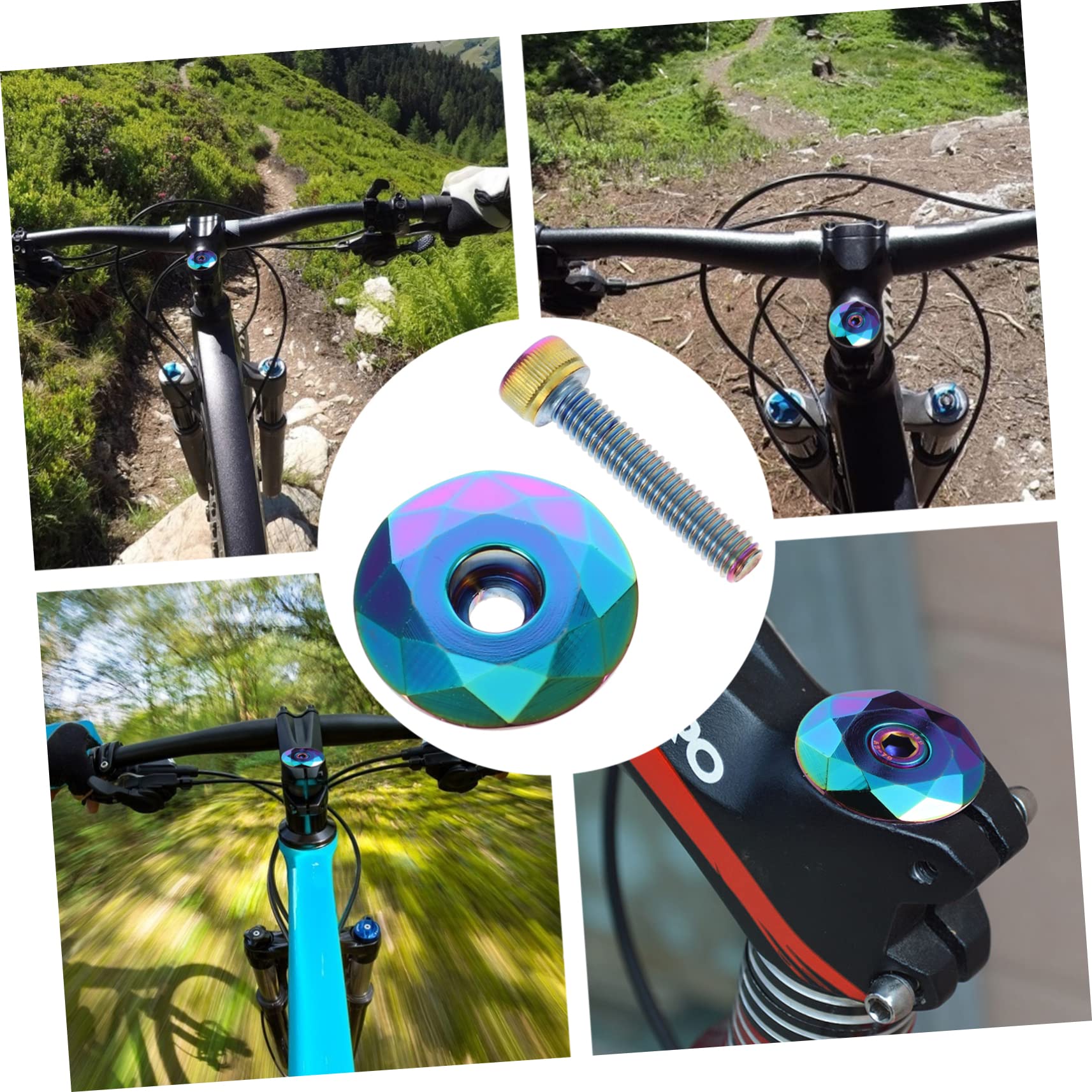 SUPVOX 1 Set Bicycle Stem Cover - Bike Headset Cap for Cycling Accessories | Durable Headphone Cycle Headset Protector | Perfect for Mountain Bikes, Road Bikes & Commuter Bicycles