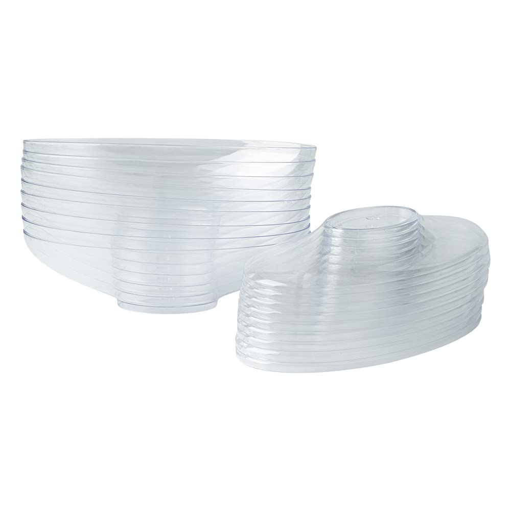 5.5 oz Clear Disposable Plastic Deli Cups with Lids - 100 Pack Oval Fruit & Appetizer Containers for Snacks, Desserts, Catering, Weddings & Birthday Parties | Perfect for Food Service, Takeout, Picnics & Party Plating