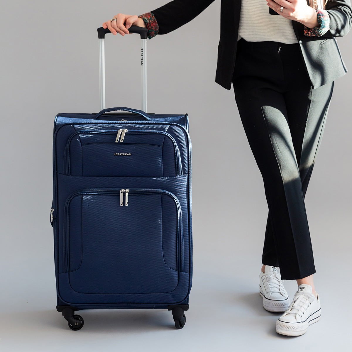 Jetstream 24 Inch Spinner Luggage - Lightweight Expandable Carry On Suitcase with 360° Wheels for Travel, Business Trips & Weekend Getaways