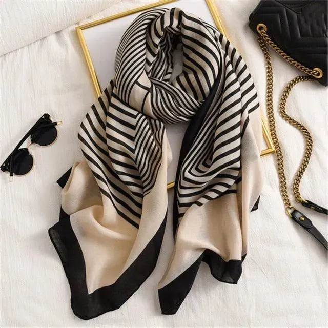 Luxury St. Tropez Scarves for Women - Premium Silk & Cashmere Shawls - Elegant Fashion Accessories for Parties, Weddings & Travel