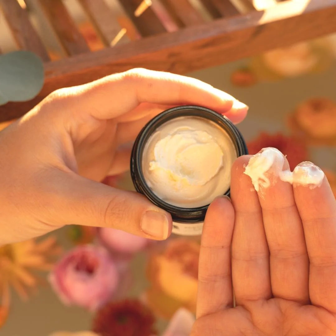Organic Rose & Sandalwood Body Butter for Dry Skin - Deep Moisturizing Cream for Hands, Feet & Body - Perfect for Winter Care & Spa Nights
