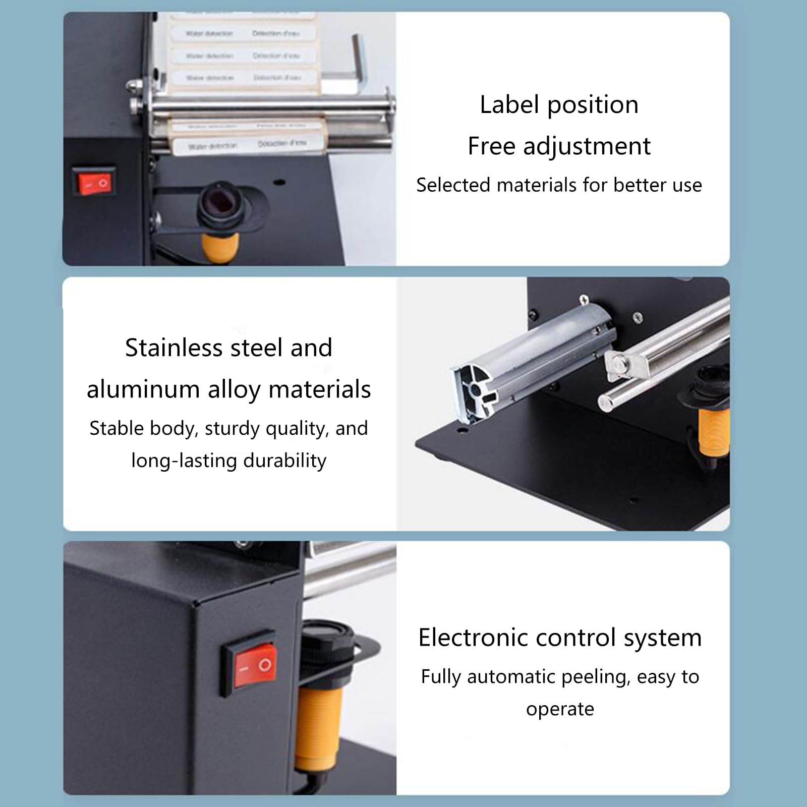 Automatic Label Dispenser Machine for Multiple Rolls - Adjustable Label Length & 5-110mm Width | Perfect for Warehouse, Shipping & Retail Labeling
