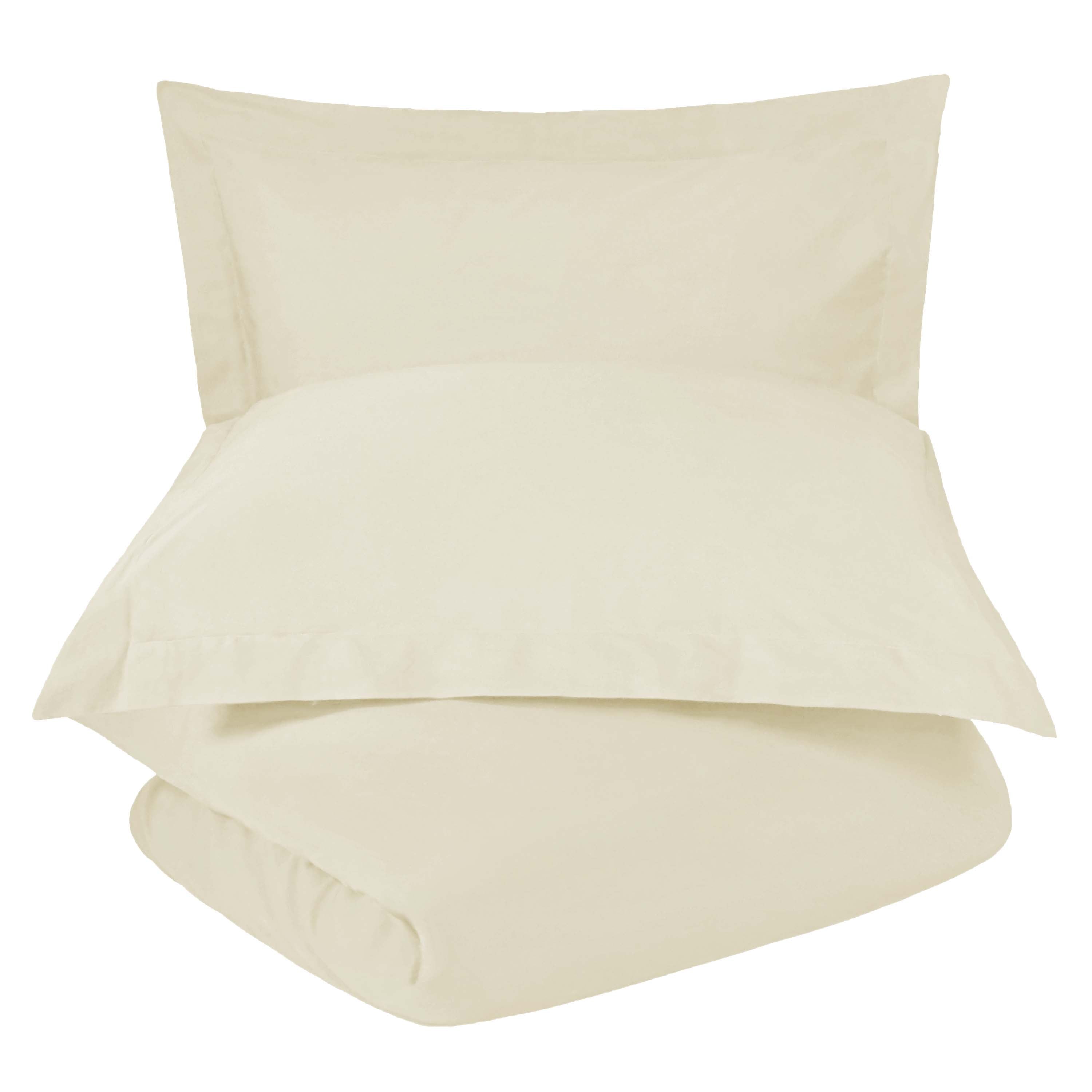 Wrinkle Resistant Cotton Blend Duvet Cover Set - Soft & Durable Bedding for All Seasons | Perfect for Master Bedroom, Guest Room & College Dorm