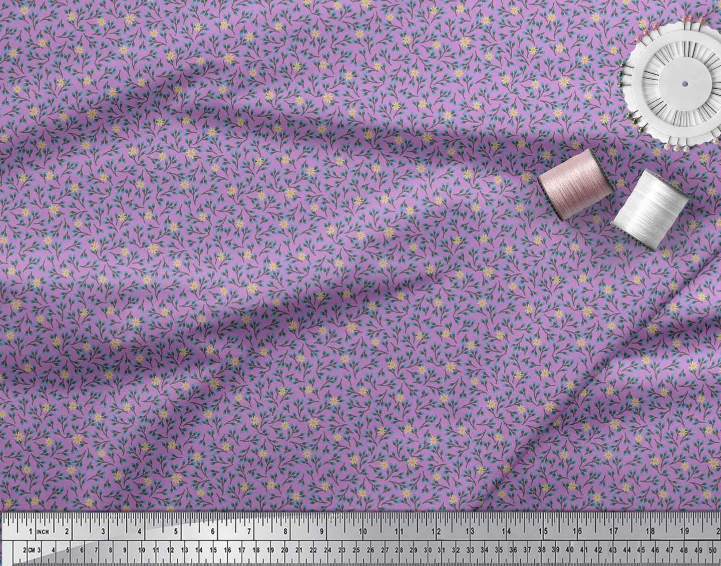 Soimoi Moss Georgette Brown Fabric by The Yard - 42 Inch Wide Floral Printed Fabric with Artistic Flower Motifs for Dresses, Scarves & Home Decor - Blooming Elegance Fabric Material for Sewing Projects