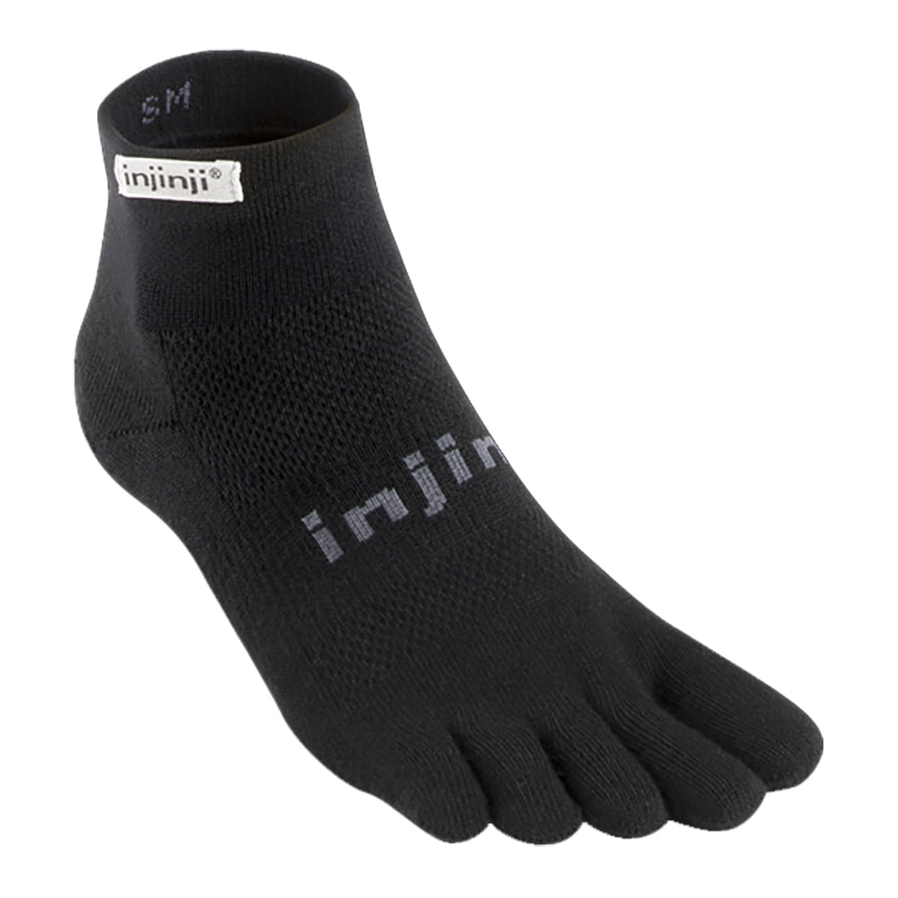 Injinji Run Original Weight Unisex Mini Crew Running Socks - Toe Socks for Blister Prevention & Comfort - Perfect for Marathon, Trail Running & Outdoor Sports