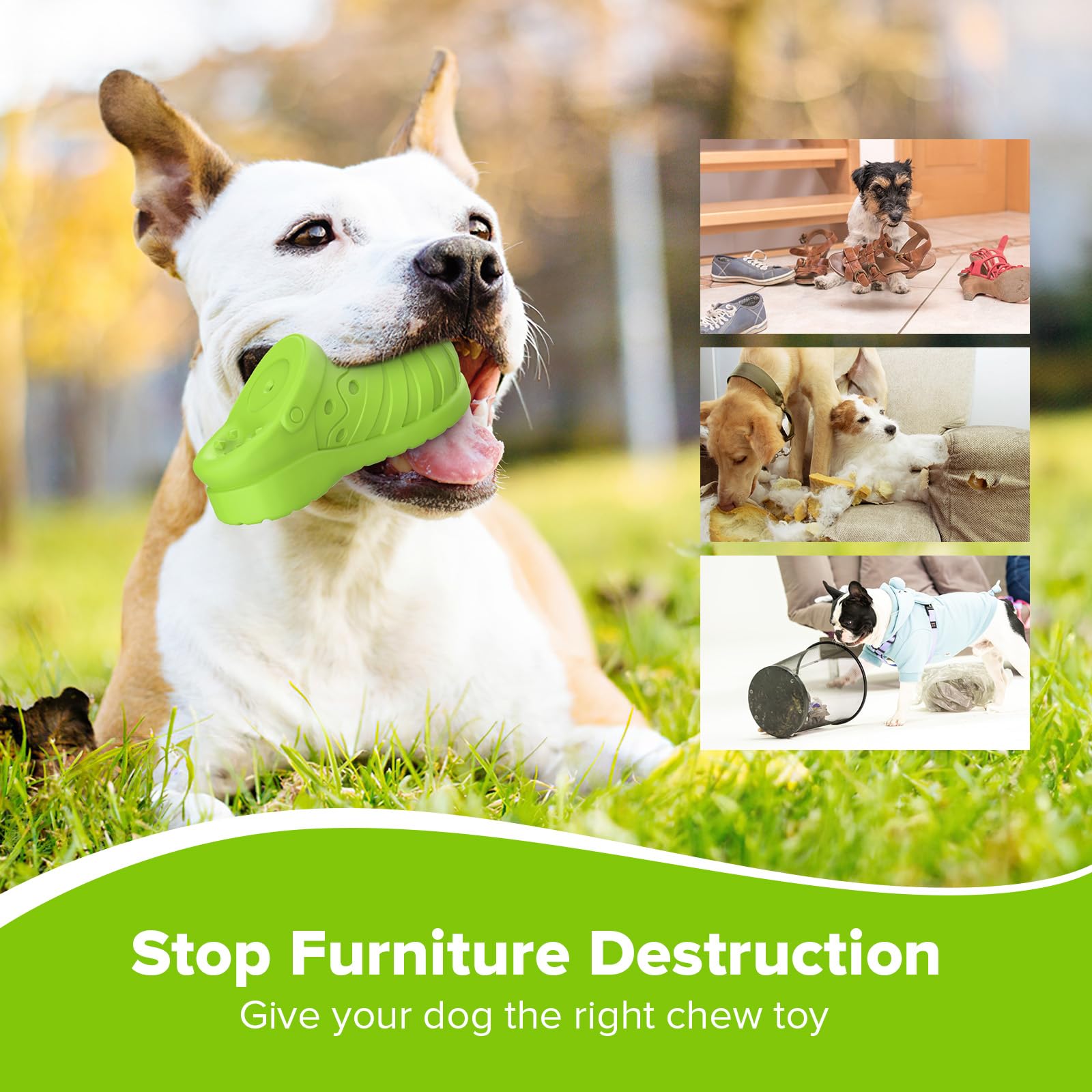 Indestructible Dog Chew Toys for Aggressive Chewers - Natural Rubber Durable Chew Toy with Beef Flavor for Large Dogs - Interactive Pet Toys to Keep Dogs Busy & Entertained - Perfect for Playtime, Training, and Anxiety Relief