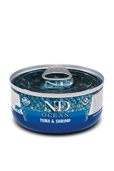 Farmina Tuna & Shrimp Stew Ocean Wet Cat Food - Grain-Free, High Protein, 2.5oz Cans (Pack of 12) - Perfect for Adult Cats & Kittens at Mealtime or as a Tasty Treat