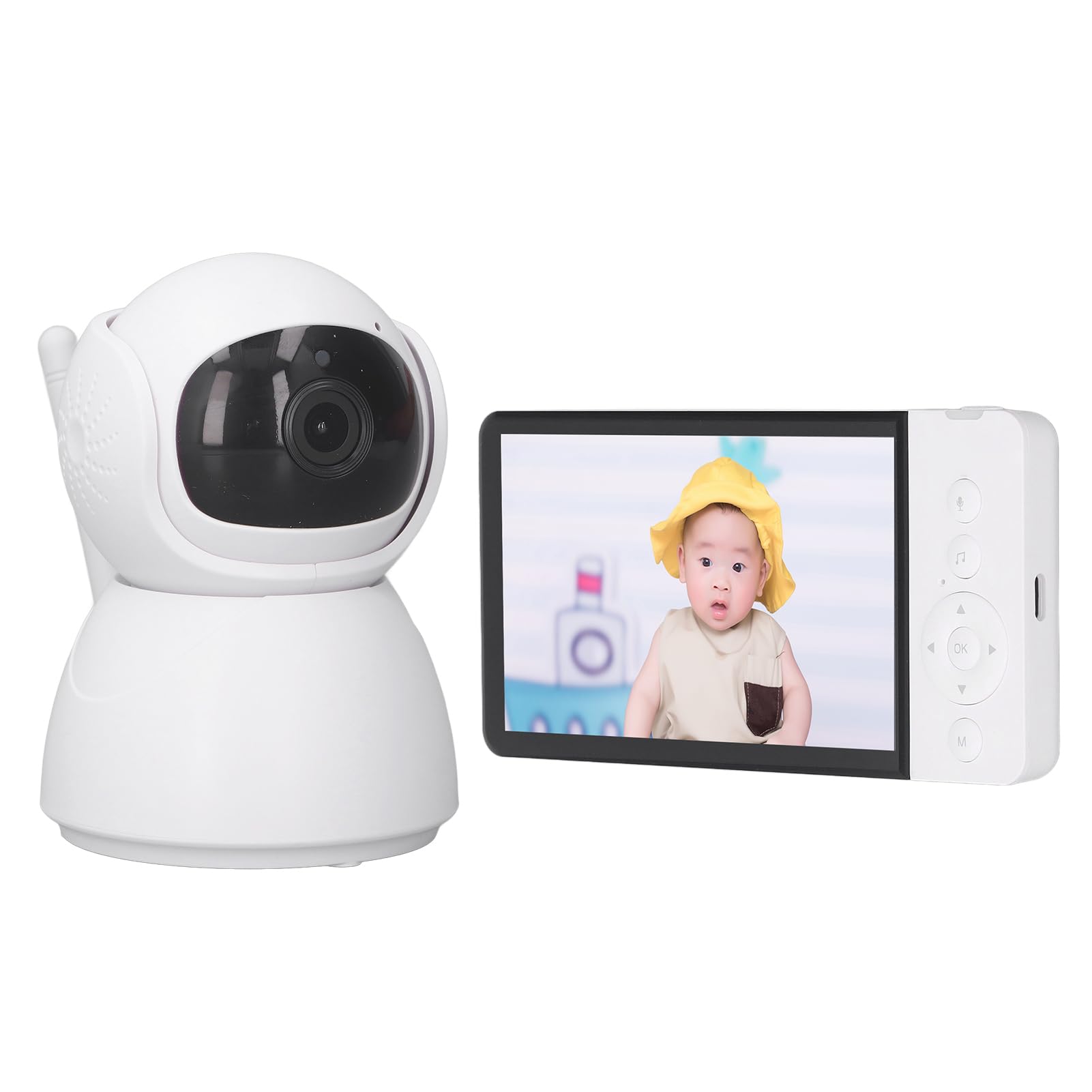 Baby Monitor with 5.0 Inch LCD Screen, 2-Way Audio & Night Vision - 100-240V Wide Voltage for Home, Nursery, and Hotel Use