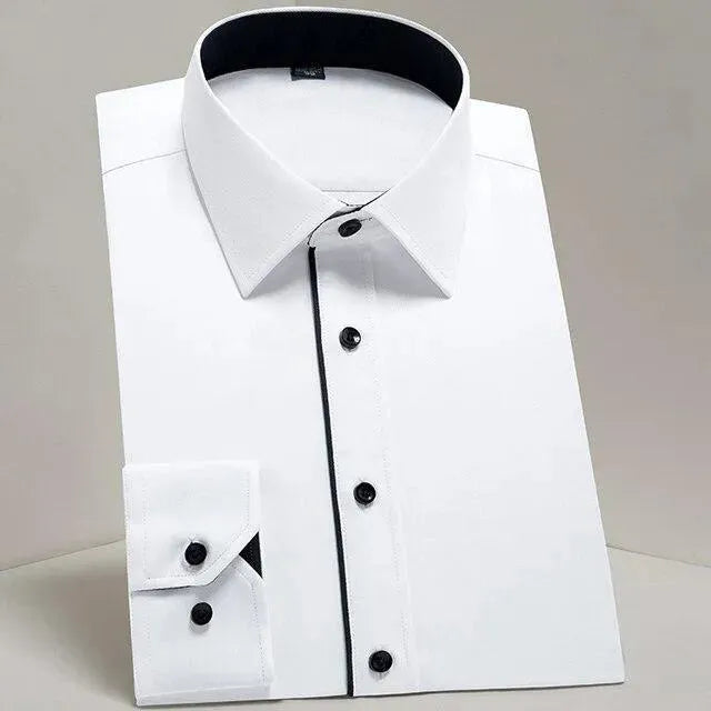Vintage Men's Dress Shirt - Classic Formal Button Down Shirt for Business, Office & Wedding Attire | Perfect for Professional, Smart Casual & Special Occasions