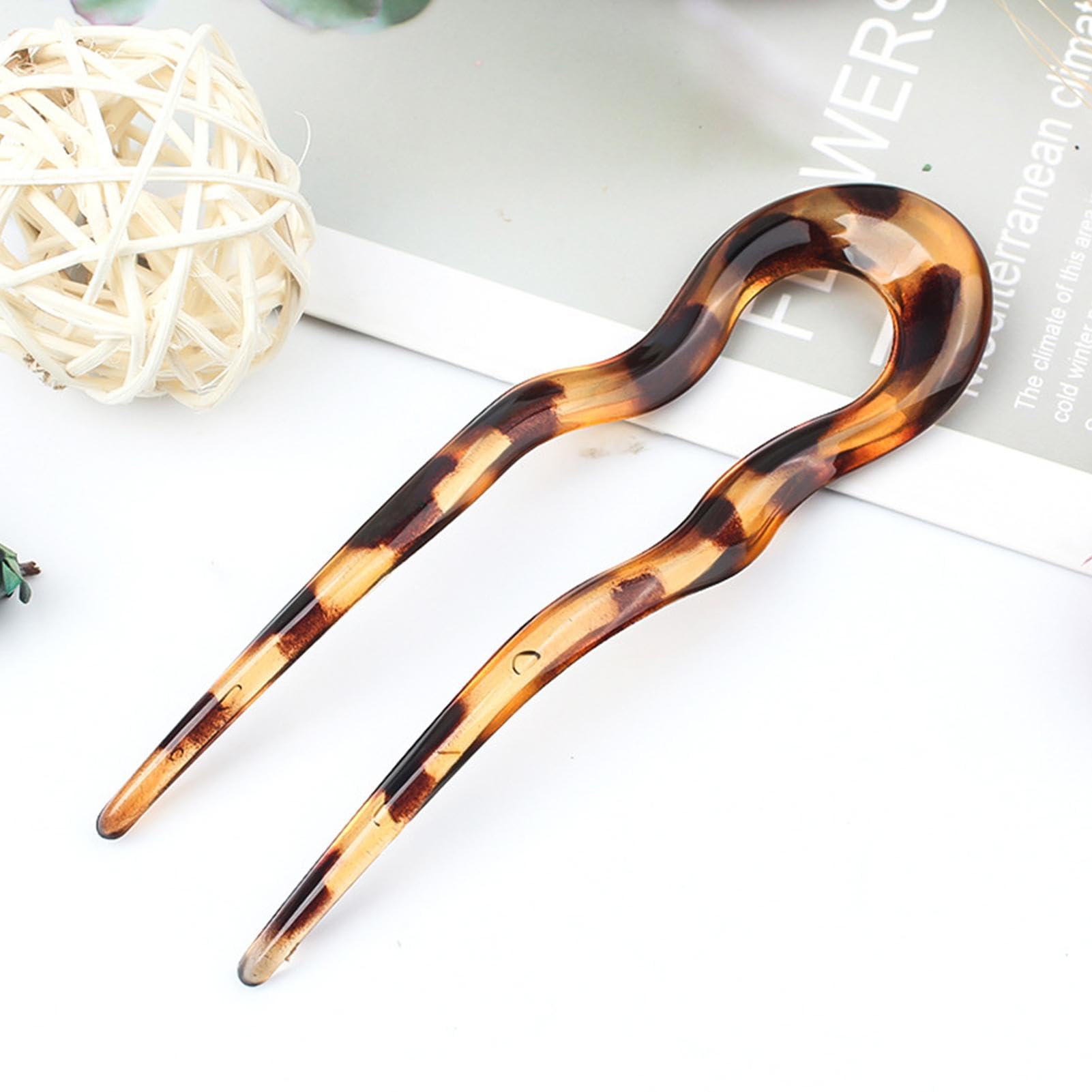 French Hair Pins - 2Pcs U-Shape Hair Clips for Women | Hair Bun & Updo Styling