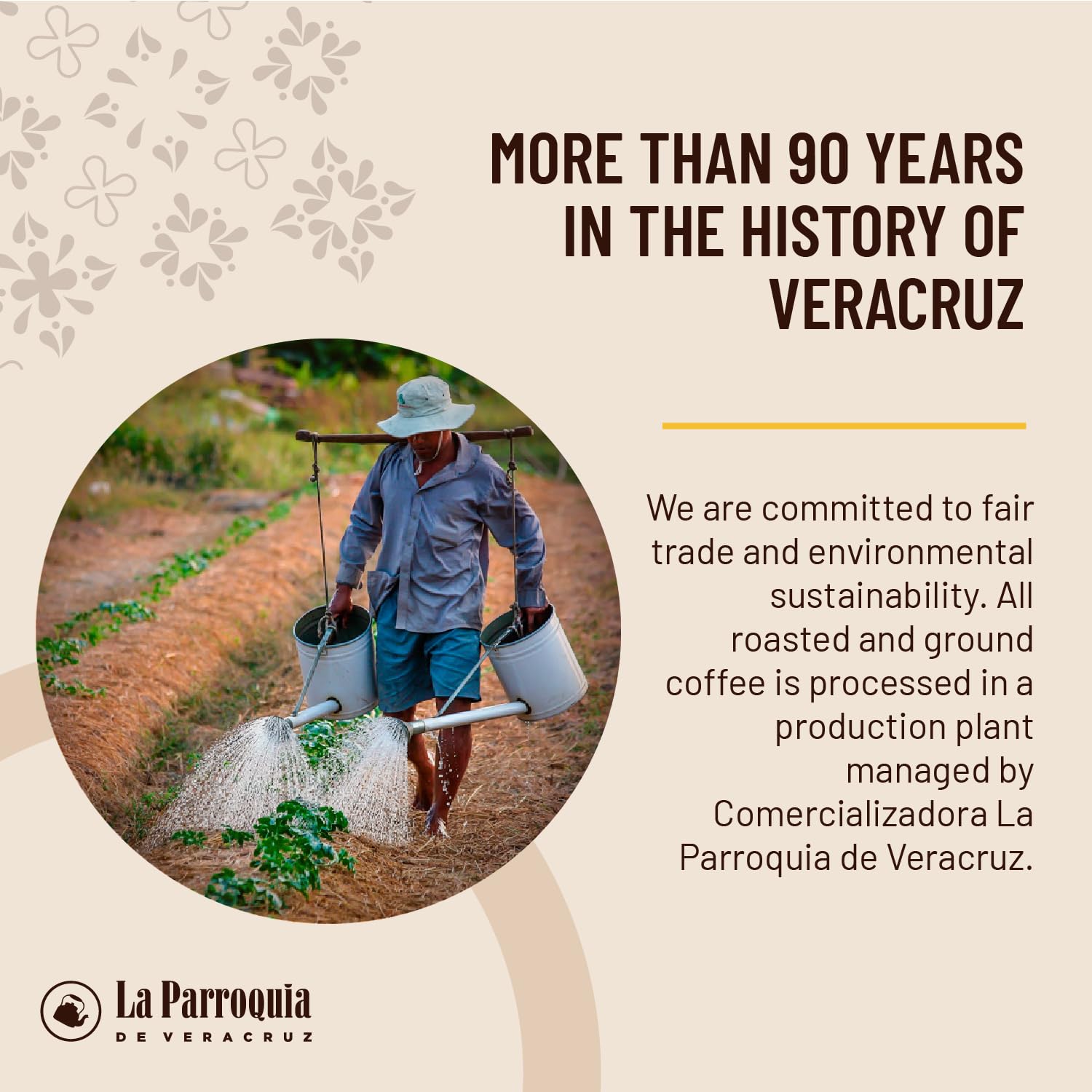 Premium Roasted & Ground Coffee 500g - La Parroquia de Veracruz Gourmet Blend | Rich & Aromatic Traditional Mexican Coffee | Perfect for Home Brewing, Office & Gift Giving