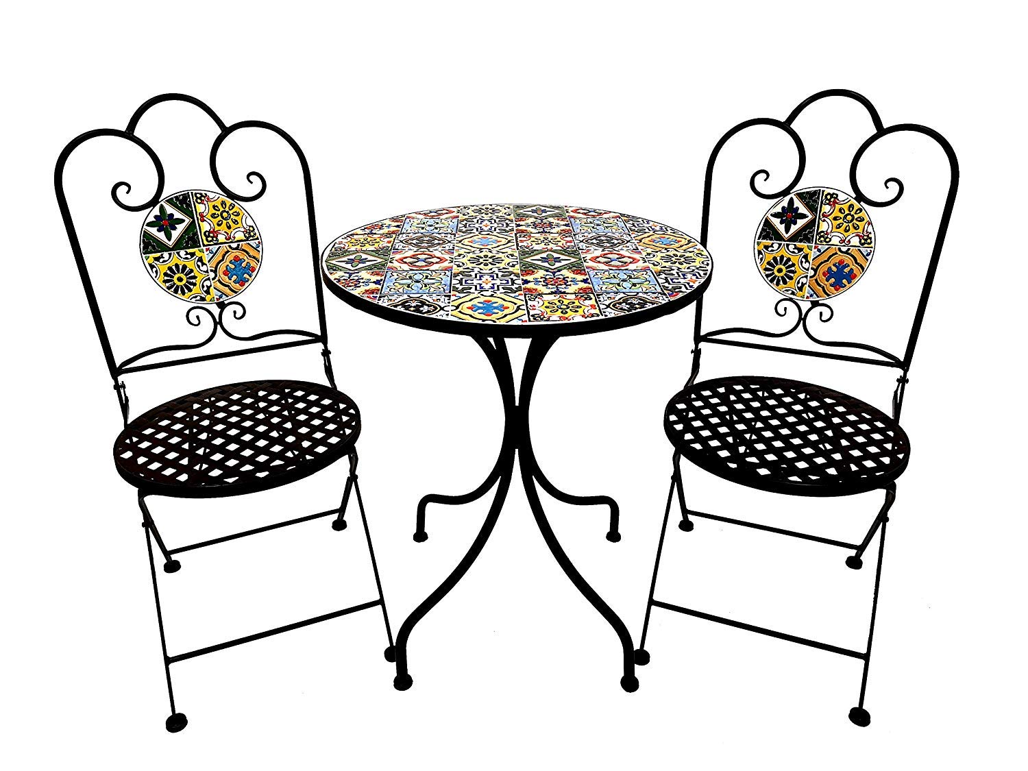 Premium 3-Piece Outdoor Bistro Set - Durable Steel Patio Table & Chairs for Garden, Balcony, Backyard Dining & Relaxation | Perfect for Coffee, Breakfast & Small Gatherings