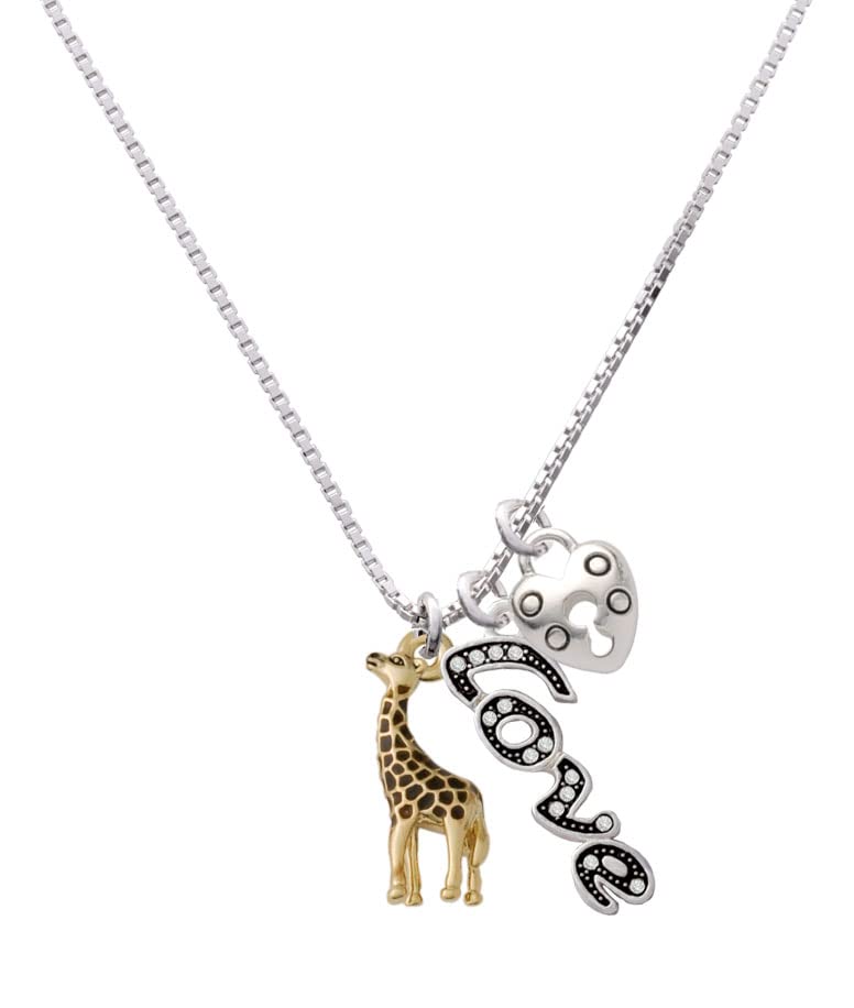 Giraffe Charm Necklace - 18