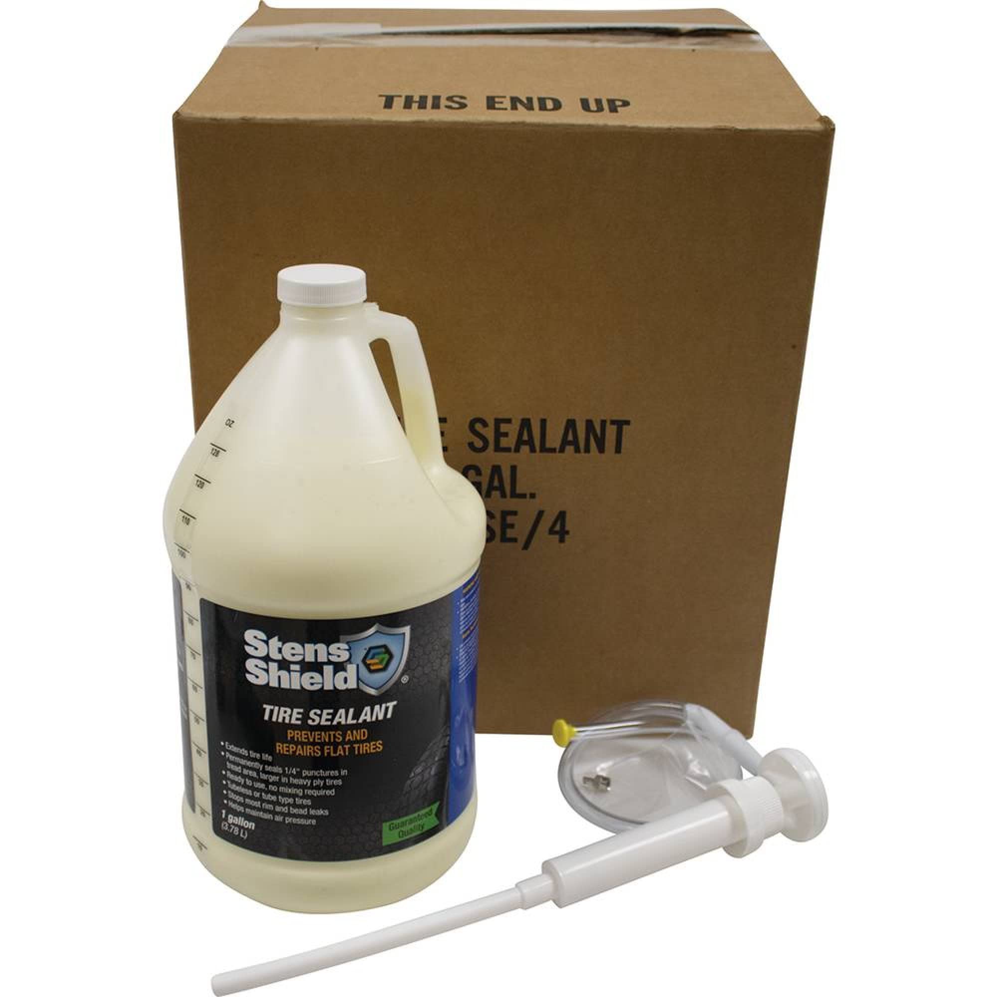 Stens 750-012-4 Premium Tire Sealant - 1 Gallon, Instant Flat Tire Repair for Tubeless & Tube Tires, No Mixing Required | Ideal for Cars, Trucks, ATVs & Motorcycles - Emergency Roadside Protection