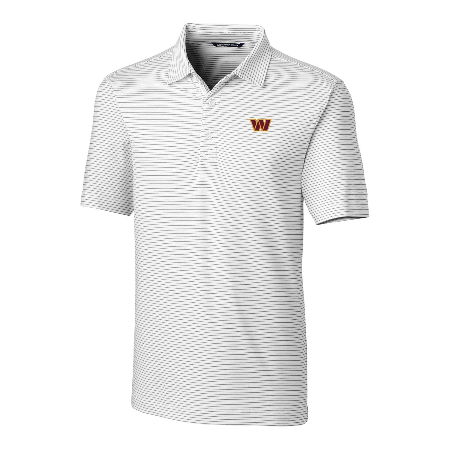 Cutter & Buck Men's NFL Big & Tall Forge Pencil Stripe Stretch Polo Shirt - Comfortable Performance Golf & Casual Wear for Sports Fans