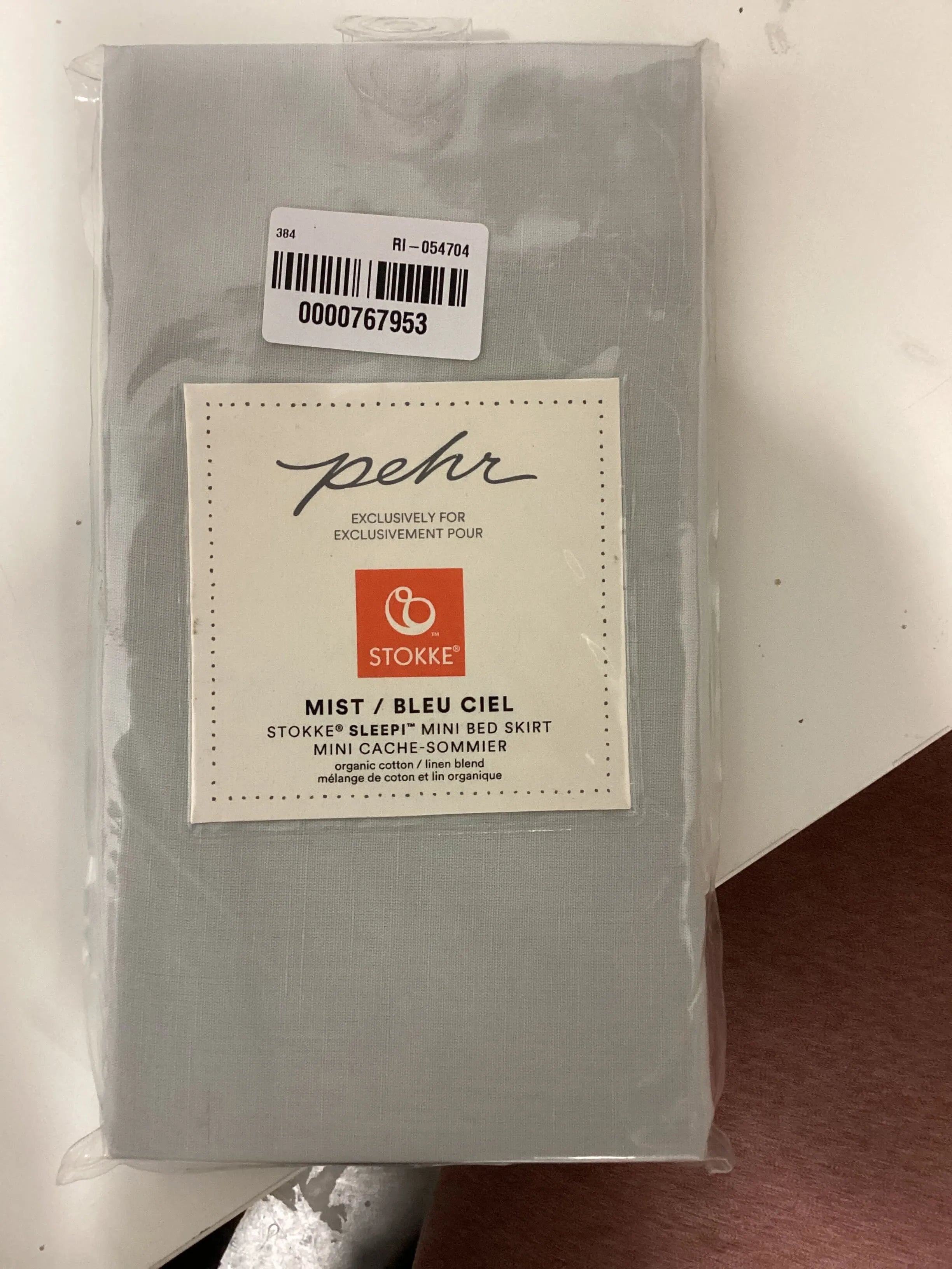 Pehr Sleepi Mini Bed Skirt in Mist - Soft & Stylish Crib Bedding for Baby Nursery Decor | Perfect for Cozy Sleep and Nursery Aesthetics